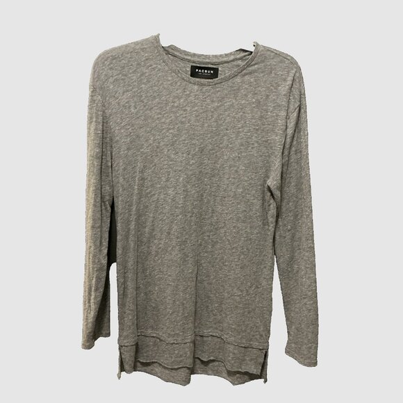 PacSun Los Angeles Long Fit Grey Men's Small Shirt Long Sleeve – New, Stylish - Picture 1 of 5